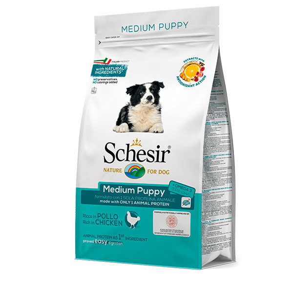 Schesir Puppy Medium - Kuracie s ryžou 3kg Agras Delic - 2