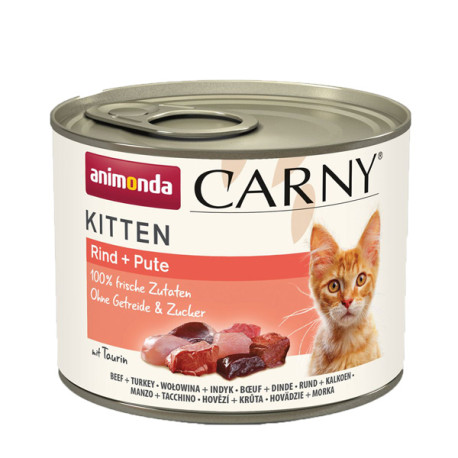 Carny Kitten - Hovädzie + morčacie srdcia 200g Animonda - 1