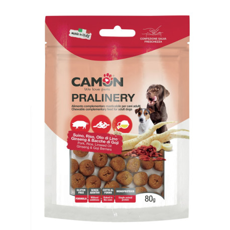 Pralines Camon for dog - pork, ginseng and goji berries 80g Camon - 1