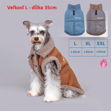 Kabát Suede pre psa Nobleza L 35cm Nobleza - 1