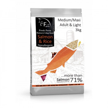 Fresh Farm Adult Medium/Maxi Light - Salmon & Rice 3kg Fresh Farm - 1
