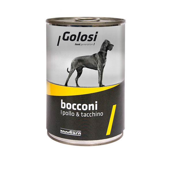 Golosi Bocconi - Kuracie a morčacie s ryžou 400g Zoodiaco - 1