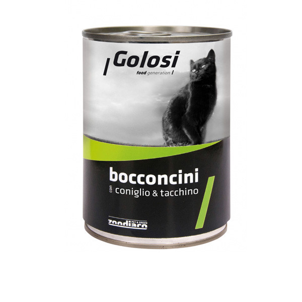 Golosi Bocconcini - Králićie a morčacie s ryžou 400g Zoodiaco - 1