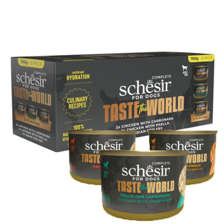 Schesir Dog Taste the World Variety Pack 6x150g Agras Delic - 1