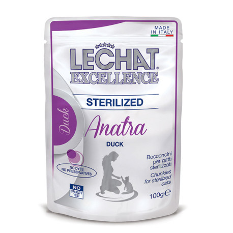 Monge LeChat Excellence Sterilized Cat Duck Chunks 100g Monge Italy - 1