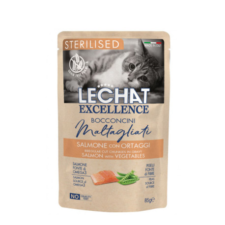 Monge LeChat Excellence Sterilised Cat Salmon with vegetables 85g Monge Italy - 1