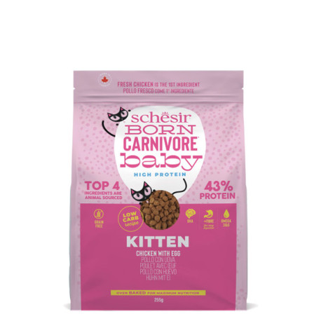 Schesir Cat Born Carnivore Kitten - Čerstvé kuracie s vajcom 225g Whitebridge Petfood S.r.l. - 1