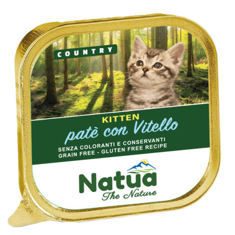 Natua Country Kitten - Veal paté 100g Nuevo - 1
