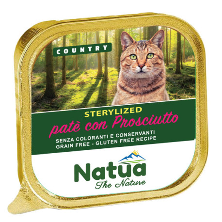 Natua Country Sterilized Cat - Pork Ham paté 100g Natua - 1