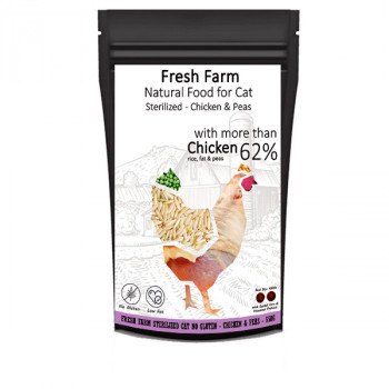 Fresh Farm No Gluten Cat Sterilized - Kuracie s hráškom 550g Fresh Farm - 1