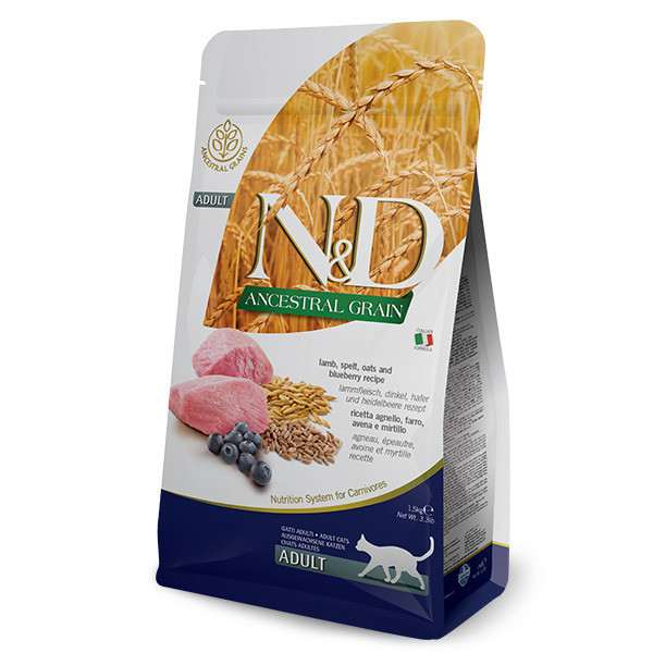N&D Low Grain Cat Adult Lamb & Blueberry 5kg Farmina N&D - 1