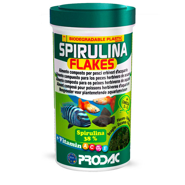 Spirulina Flakes - 50g Prodac - 1