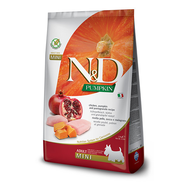 copy of N&D Pumpkin Adult Mini - Chicken & Pomegrante 2,5kg Farmina N&D - 1
