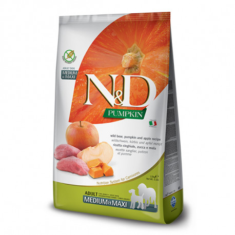 N&D Pumpkin Adult Medium/Maxi - Boar & Apple 2,5kg Farmina N&D - 1