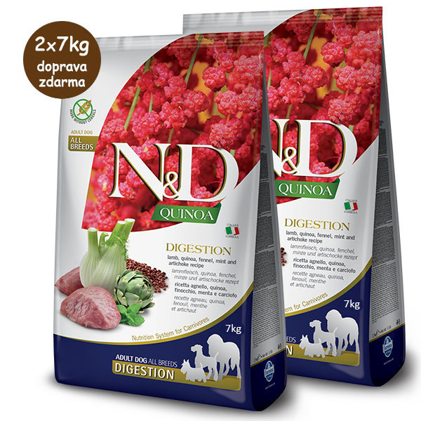N&D GF Quinoa Dog Digestion Jahňacie a fenikel 2,5kg Farmina N&D - 2