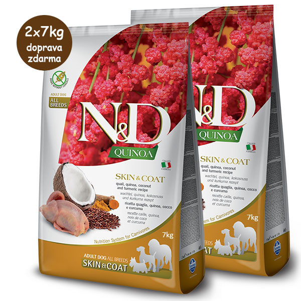 N&D GF Quinoa Dog Skin&Coat Quail & Coconut 2,5kg Farmina N&D - 2