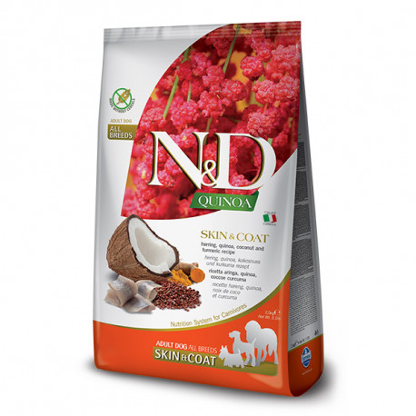 N&D GF Quinoa Dog Skin&Coat Herring & Coconut 2,5kg Farmina N&D - 1