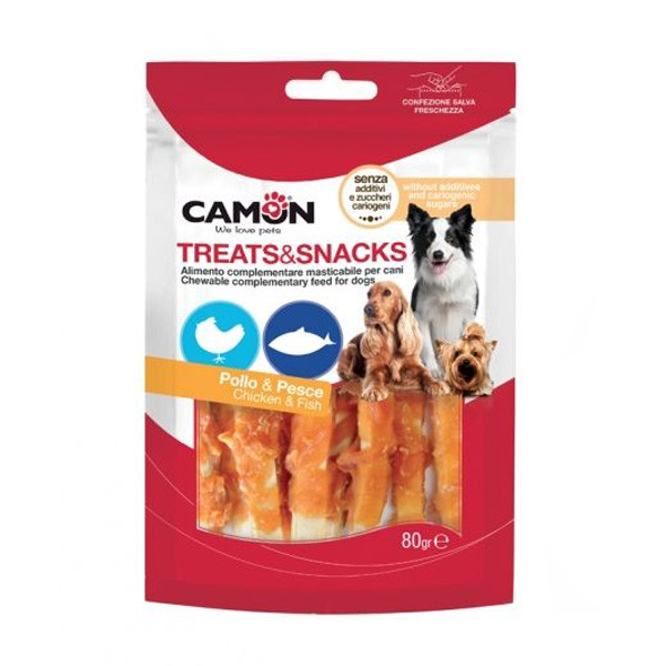Camon Treats&Snacks Dog - Pásiky treska s kuraťom 80g Camon - 1