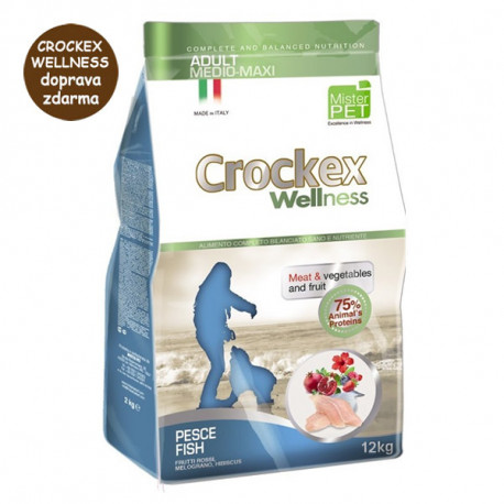 Crockex Wellness Adult Medium&Maxi Fish & Rice 12kg MisterPet - 1