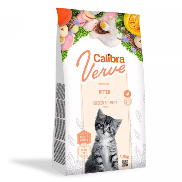 Calibra Cat Verve GF Kitten Chicken&Turkey 750g Calibra - 2