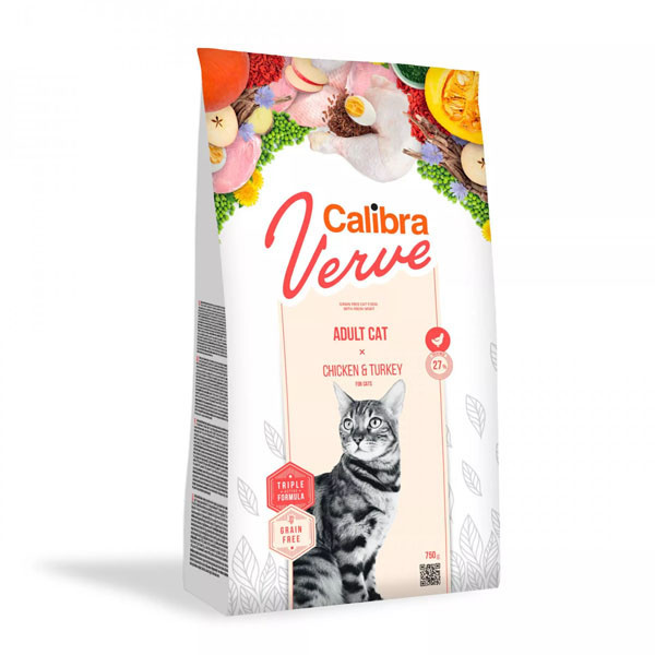 Calibra Cat Verve GF Adult Chicken&Turkey 750g Calibra - 1