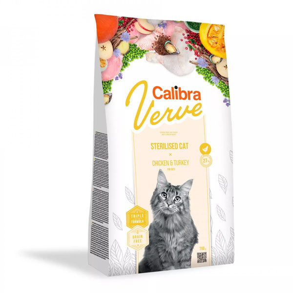 Calibra Cat Verve GF Sterilised Chicken&Turkey 750g Calibra - 1
