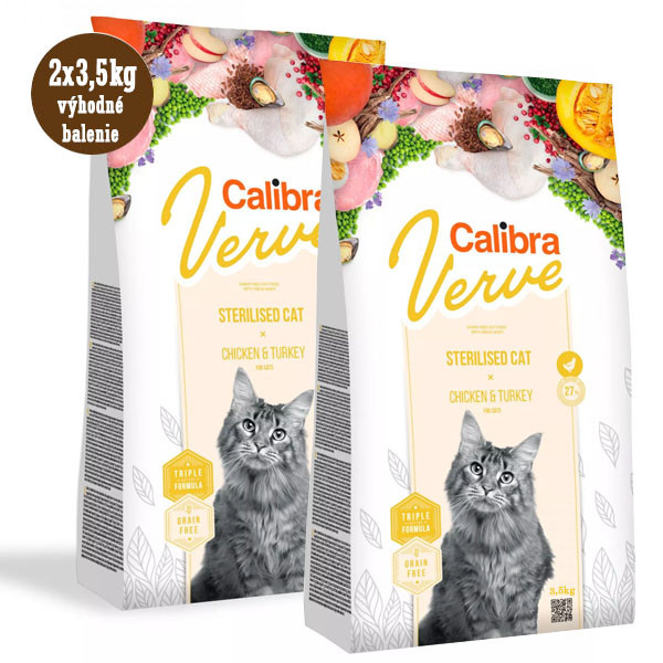 Calibra Cat Verve GF Sterilised Chicken&Turkey 750g Calibra - 3