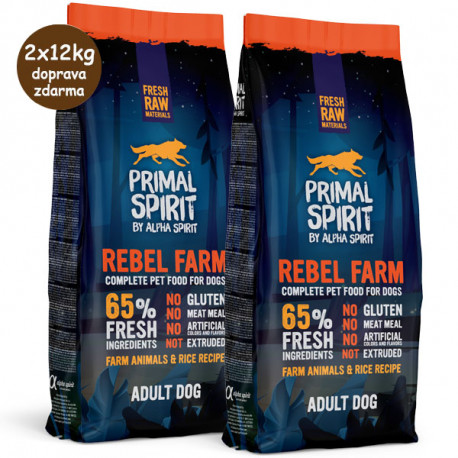 Primal Spirit Dog 65% Rebel Farm 1kg Alpha Spirit - 3