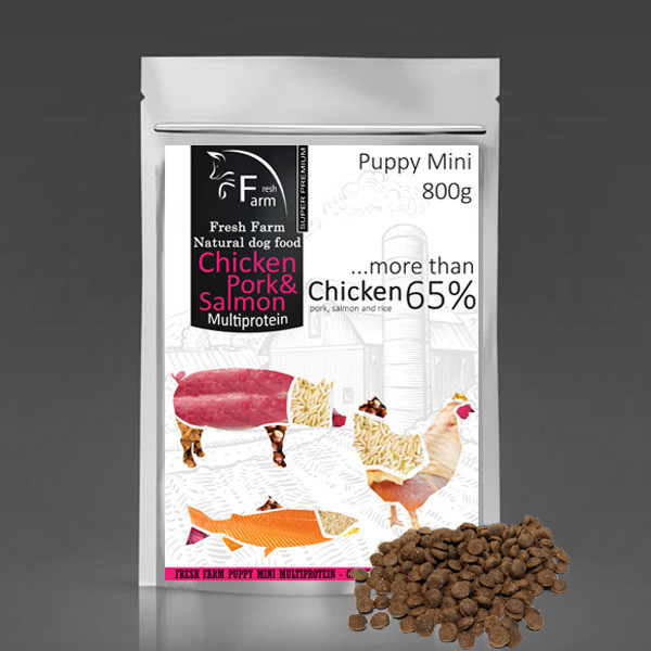 Fresh Farm Puppy Mini Multiprotein - Chicken, pork & salmon 800g Fresh Farm - 1