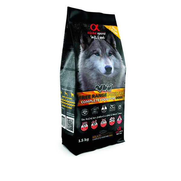 Alpha Spirit Complete Soft Dog Food - Free Range Poultry 1,5kg Alpha Spirit - 3