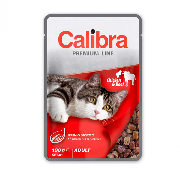 Calibra Cat Premium Adult Beef & Chicken 100g Calibra - 1