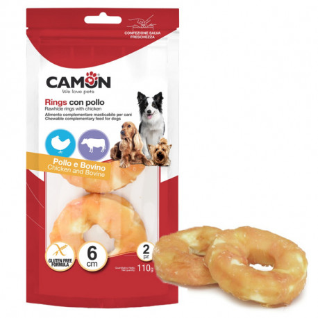 Camon Treats&Snacks Dog - Donuts z kože obalené kuracím mäsom 110g Camon - 1