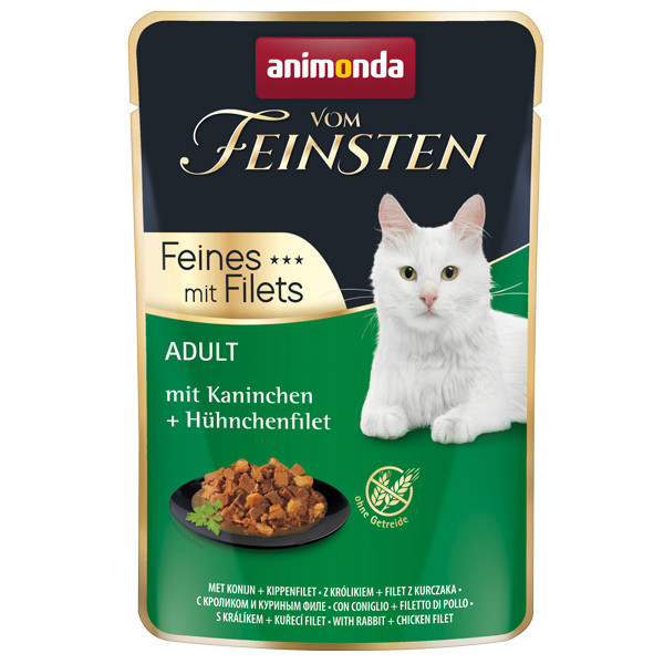 Animonda Vom Feinsten Adult Cat - Králik a kuracie filety 85g Animonda - 1