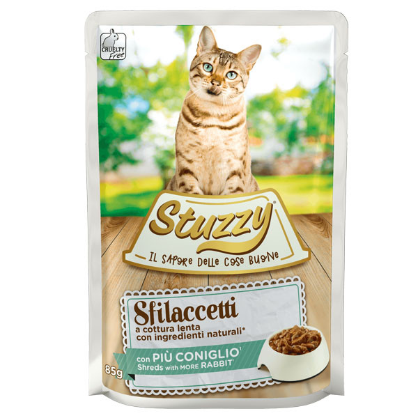 Stuzzy Cat Shreds - Trhané králičie mäso 85g Agras Delic - 1