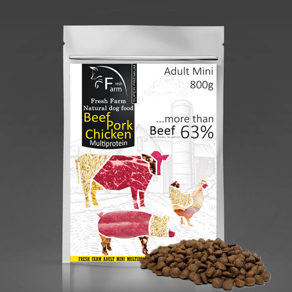 Fresh Farm Adult Mini Multiprotein - Beef, Pork & Chicken 800g Fresh Farm - 1