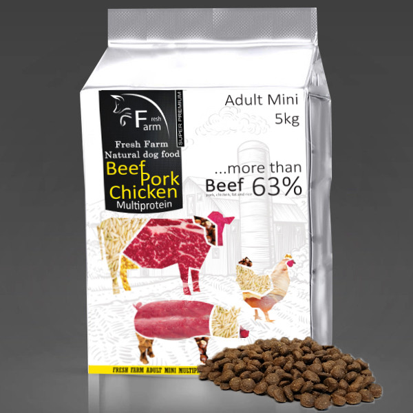 Fresh Farm Adult Mini Multiprotein - Beef, Pork & Chicken 800g Fresh Farm - 3