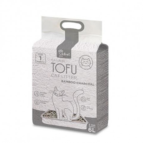 Podstielka pre mačky Velvet Paw Tofu s bambusovým uhlím 6l Nature´s Protection - 1