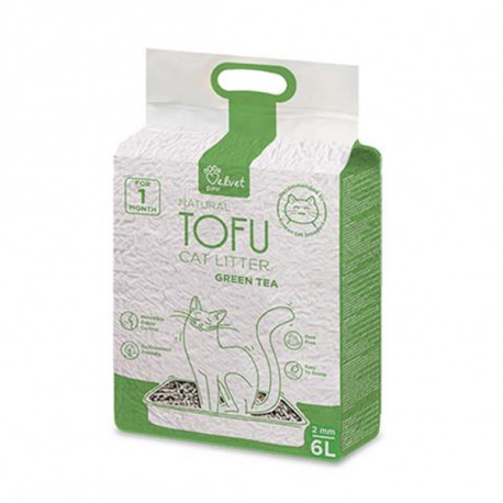 Podstielka pre mačky Velvet Paw Tofu so zeleným čajom 6l Nature´s Protection - 1