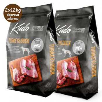 Kudo Dog Adult Medium&Maxi Turkey & Duck 3kg Kudo - 3
