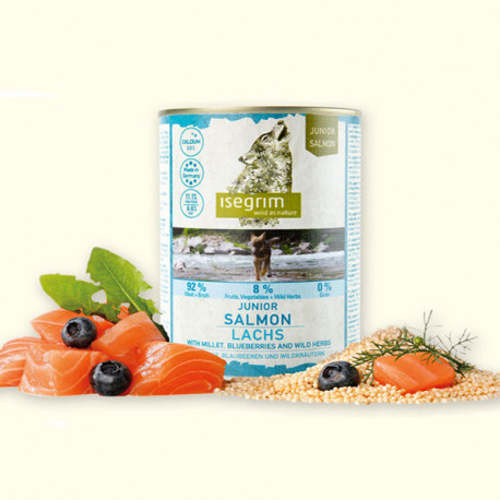Isegrim Dog Junior Salmon + Millet, Blueberries & Wild Herbs 400g  - 2