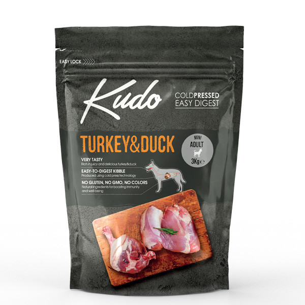 Kudo Dog Adult Mini Turkey & Duck 3kg Kudo - 1