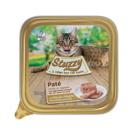 Stuzzy Cat Paté Adult s kuracím mäsom a pečeňou 100g Agras Delic - 1