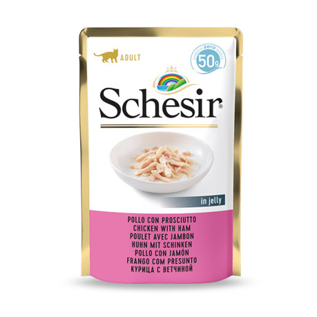 Schesir Cat kapsička - Kuracie so šunkou 50g Agras Delic - 1