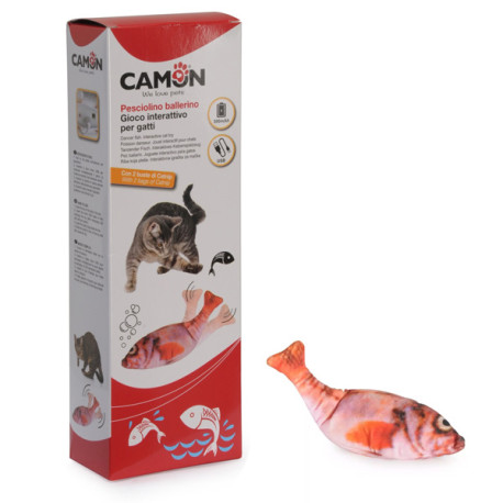 Interaktívna hračka pre mačku - pleskajúca ryba Red Fish 26cm Camon - 1
