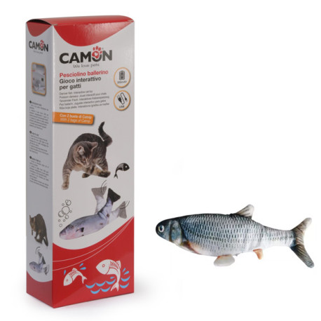 Interaktívna hračka pre mačku - pleskajúca ryba Blue Fish 26cm Camon - 1