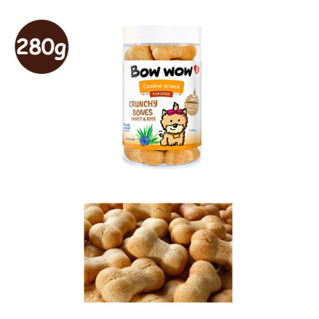 Bow Wow Naturálne Cookies - chrumkavé kostičky s hmyzom 280g Mira mar - 1