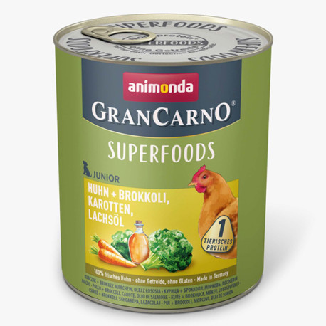 Animonda GranCarno Junior Superfoods Kuracie + brokolica, mrkva a lososový olej 400g Animonda - 2