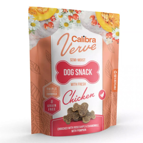 Calibra Dog Verve Semi-Moist Snack Fresh Chicken 150g Calibra - 1