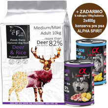 Fresh Farm Adult Medium&Maxi Intolerance - Deer & Rice 10kg Fresh Farm - 1
