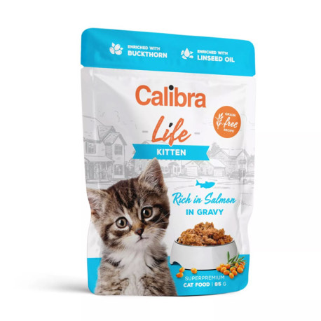 Calibra Cat Life Kitten Salmon in gravy 85g Calibra - 1